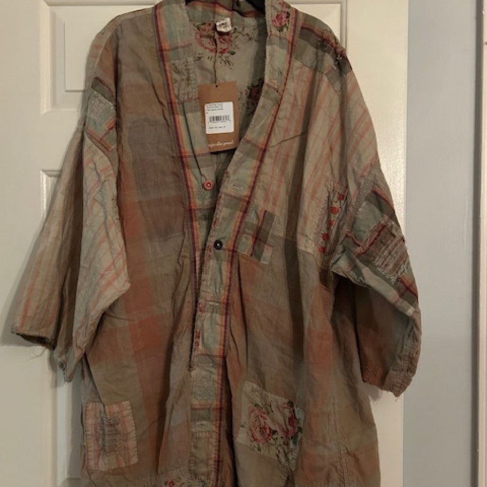 NWT - Magnolia Pearl Yarn-Dyed Piecewise Kimono # 1312